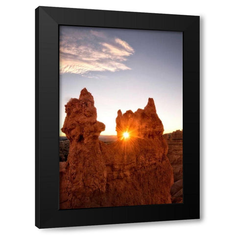 Shining through the Keyhole Black Modern Wood Framed Art Print by Head, Danny