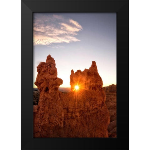 Shining through the Keyhole Black Modern Wood Framed Art Print by Head, Danny