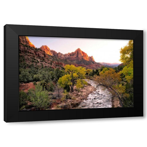 Sunset on the Watchman I Black Modern Wood Framed Art Print by Head, Danny