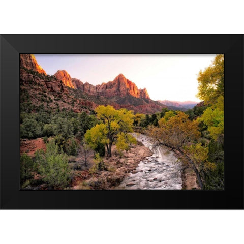 Sunset on the Watchman I Black Modern Wood Framed Art Print by Head, Danny