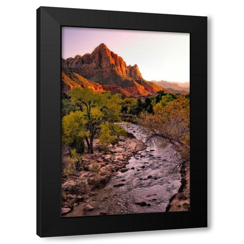 Sunset on the Watchman II Black Modern Wood Framed Art Print by Head, Danny