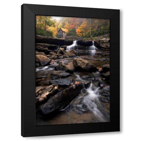 Glade Creek Black Modern Wood Framed Art Print with Double Matting by Head, Danny