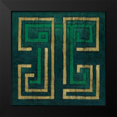 Emerald Diversion I Black Modern Wood Framed Art Print by Zarris, Chariklia