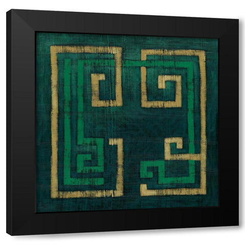 Emerald Diversion II Black Modern Wood Framed Art Print by Zarris, Chariklia