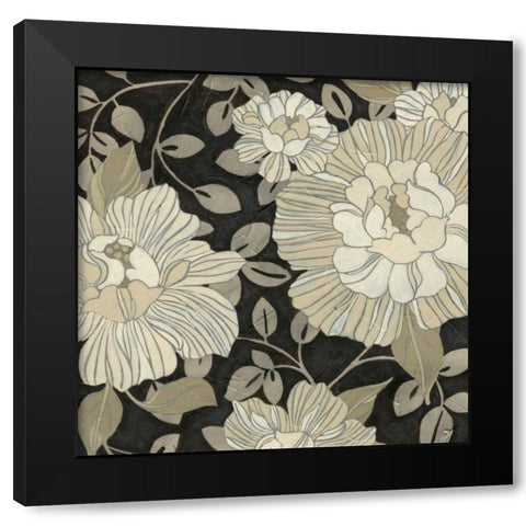 Garden Noir I Black Modern Wood Framed Art Print with Double Matting by Vess, June Erica