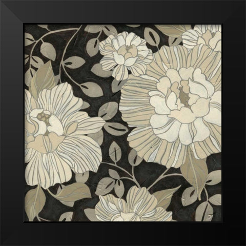 Garden Noir I Black Modern Wood Framed Art Print by Vess, June Erica