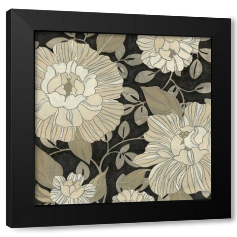 Garden Noir II Black Modern Wood Framed Art Print by Vess, June Erica
