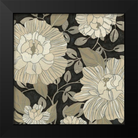Garden Noir II Black Modern Wood Framed Art Print by Vess, June Erica