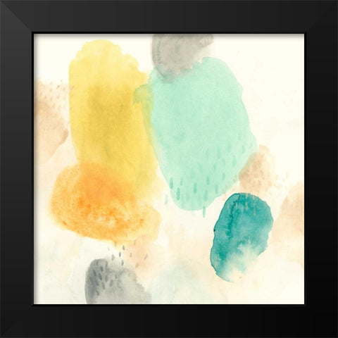 River Stones I Black Modern Wood Framed Art Print by Vess, June Erica