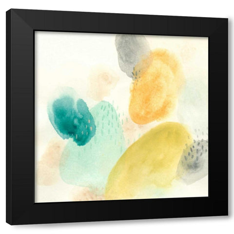 River Stones II Black Modern Wood Framed Art Print by Vess, June Erica