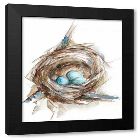 Bird Nest Study II Black Modern Wood Framed Art Print with Double Matting by Harper, Ethan