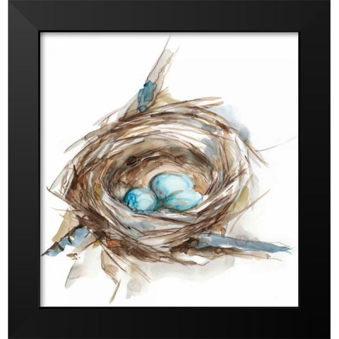Bird Nest Study II Black Modern Wood Framed Art Print by Harper, Ethan
