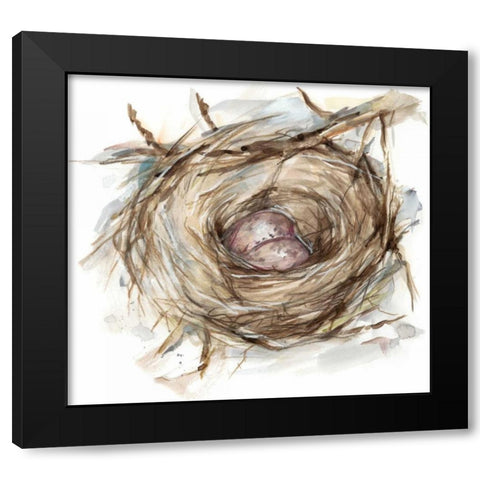 Bird Nest Study IV Black Modern Wood Framed Art Print with Double Matting by Harper, Ethan