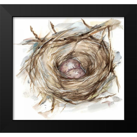 Bird Nest Study IV Black Modern Wood Framed Art Print by Harper, Ethan