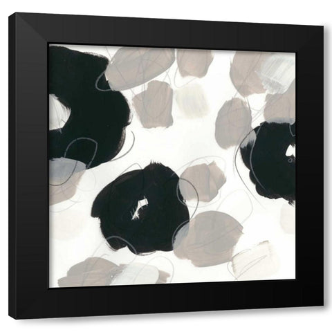 Kinetic Flora III Black Modern Wood Framed Art Print by Vess, June Erica