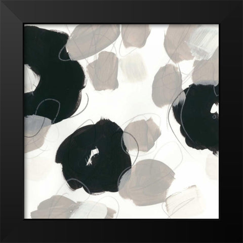 Kinetic Flora III Black Modern Wood Framed Art Print by Vess, June Erica