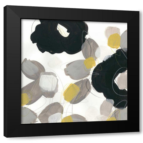 Kinetic Flora IV Black Modern Wood Framed Art Print by Vess, June Erica