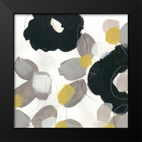 Kinetic Flora IV Black Modern Wood Framed Art Print by Vess, June Erica
