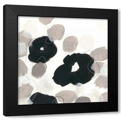 Kinetic Flora V Black Modern Wood Framed Art Print with Double Matting by Vess, June Erica