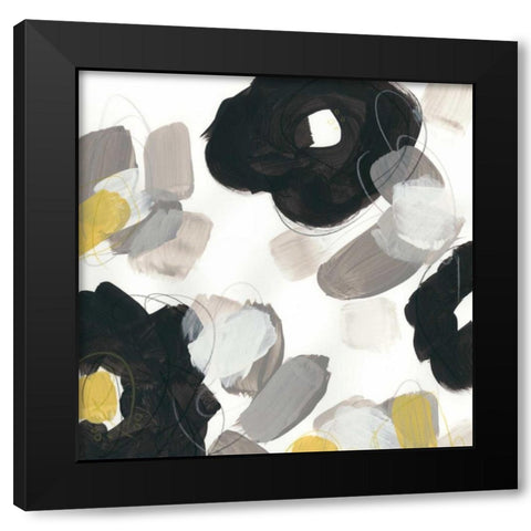 Kinetic Flora VI Black Modern Wood Framed Art Print with Double Matting by Vess, June Erica