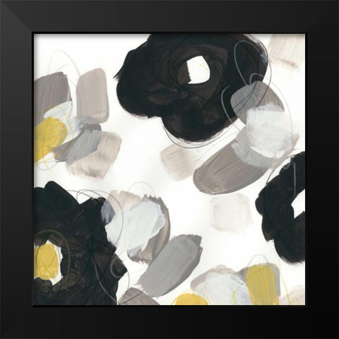 Kinetic Flora VI Black Modern Wood Framed Art Print by Vess, June Erica