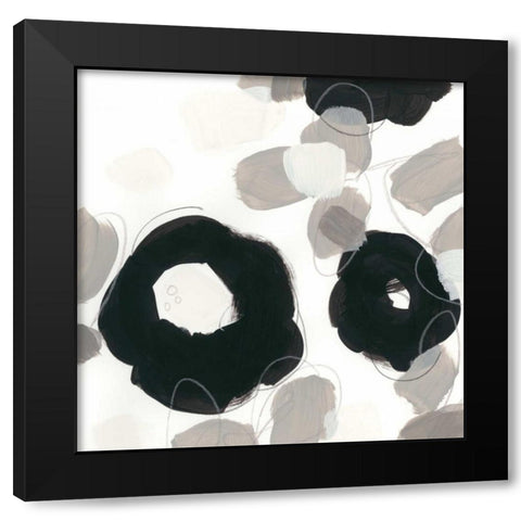 Kinetic Flora IX Black Modern Wood Framed Art Print by Vess, June Erica