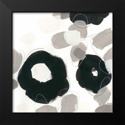 Kinetic Flora IX Black Modern Wood Framed Art Print by Vess, June Erica