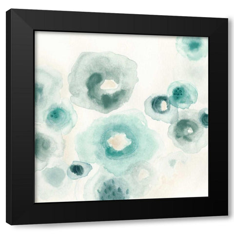 Aquatic Garden I Black Modern Wood Framed Art Print by Vess, June Erica