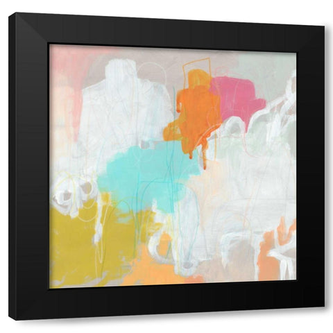 Samba II Black Modern Wood Framed Art Print with Double Matting by Vess, June Erica