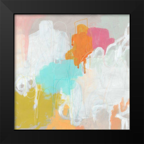 Samba II Black Modern Wood Framed Art Print by Vess, June Erica