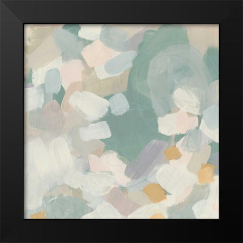 Sage Currents I Black Modern Wood Framed Art Print by Vess, June Erica