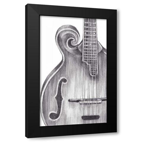 Stringed Instrument Study II Black Modern Wood Framed Art Print with Double Matting by Harper, Ethan