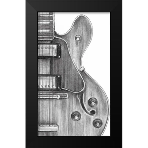 Stringed Instrument Study IV Black Modern Wood Framed Art Print by Harper, Ethan