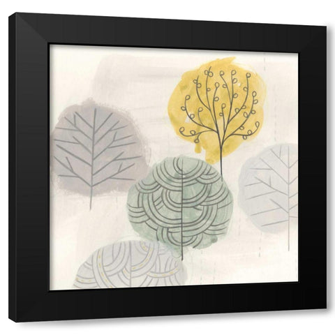 Forest Treasure I Black Modern Wood Framed Art Print by Vess, June Erica