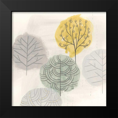 Forest Treasure I Black Modern Wood Framed Art Print by Vess, June Erica