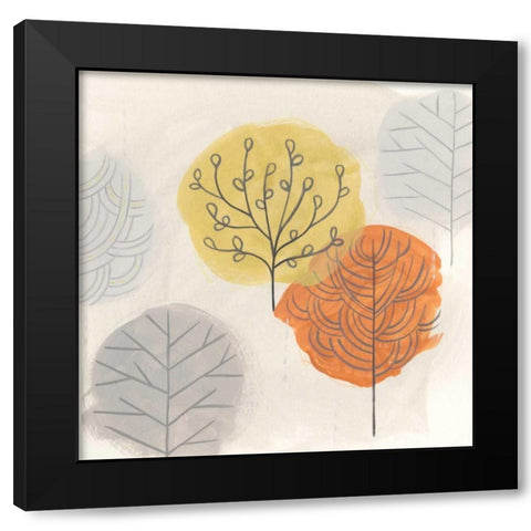 Forest Treasure II Black Modern Wood Framed Art Print with Double Matting by Vess, June Erica