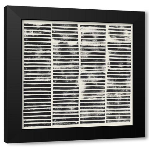 Stripe Block Prints II Black Modern Wood Framed Art Print with Double Matting by Popp, Grace