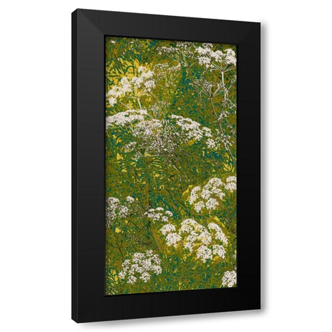 Scattered Lace Panel I Black Modern Wood Framed Art Print by Burghardt, James