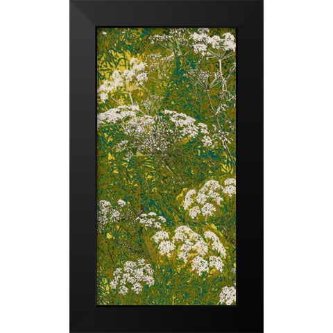 Scattered Lace Panel I Black Modern Wood Framed Art Print by Burghardt, James