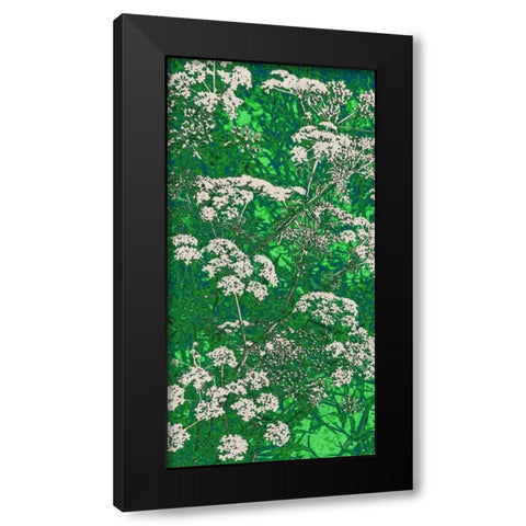 Scattered Lace Panel II Black Modern Wood Framed Art Print by Burghardt, James