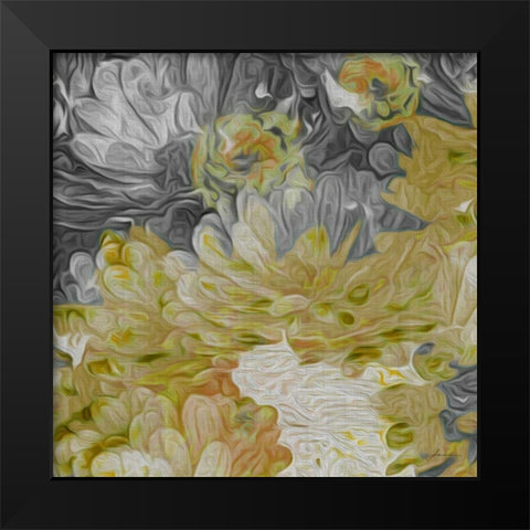 Mums in Sun III Black Modern Wood Framed Art Print by Burghardt, James