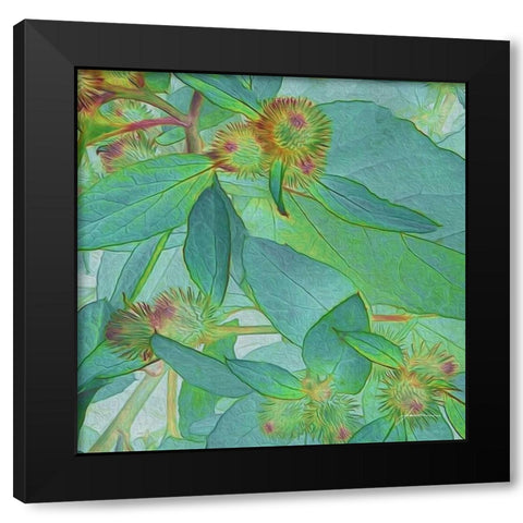 Prickley Tiles I Black Modern Wood Framed Art Print with Double Matting by Burghardt, James