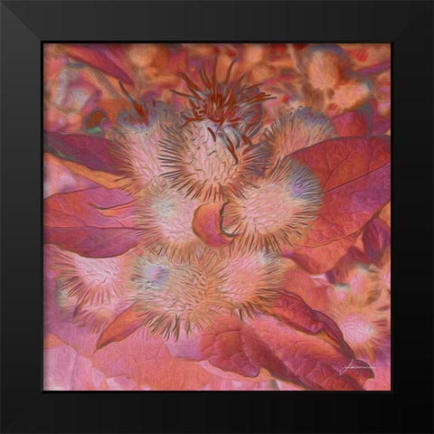 Prickley Tiles III Black Modern Wood Framed Art Print by Burghardt, James