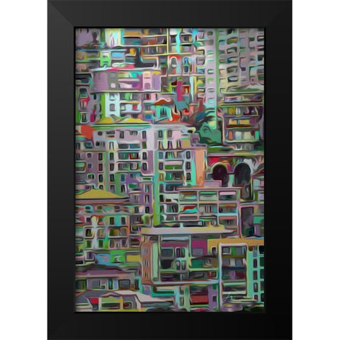 Stack I Black Modern Wood Framed Art Print by Burghardt, James