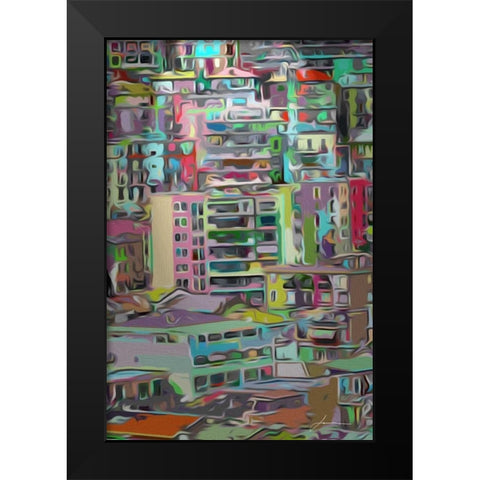 Stack III Black Modern Wood Framed Art Print by Burghardt, James