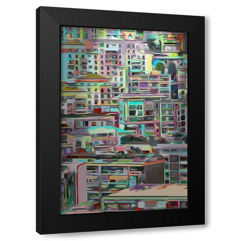 Stack IV Black Modern Wood Framed Art Print by Burghardt, James