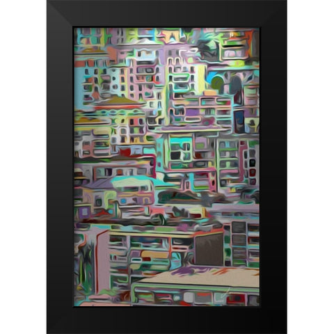 Stack IV Black Modern Wood Framed Art Print by Burghardt, James