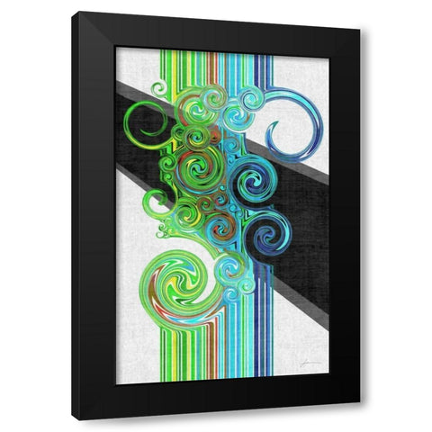 Twirl I Black Modern Wood Framed Art Print by Burghardt, James