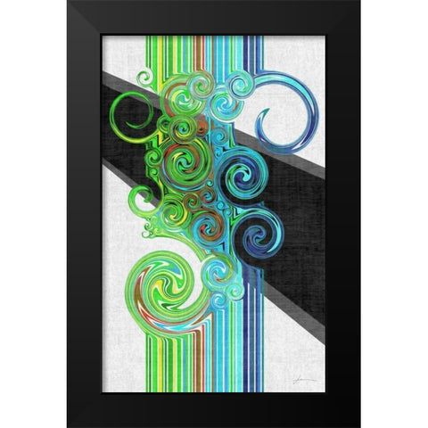 Twirl I Black Modern Wood Framed Art Print by Burghardt, James