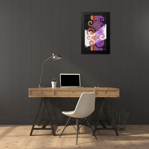 Twirl II Black Modern Wood Framed Art Print by Burghardt, James